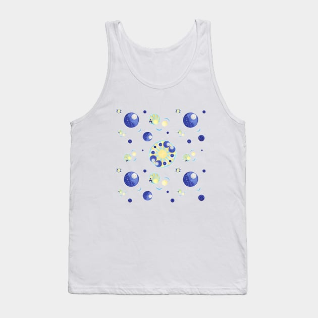 Fun abstract galaxy pattern Tank Top by PinkBubble